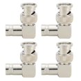 thumbnail image 1 of Connecteur adaptateur coudé à angle droit BNC mâle vers BNC femelle, 4 pièces, connecteur en laiton 50 ohms, 1 of 4