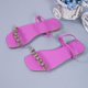 thumbnail image 5 of Flat Fashion Pansy Diamond Viscosa Punta redonda Charol Sandalias de moda Wmkox8yii nm8215, 5 of 5