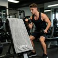 thumbnail image 3 of Sweat Towel,Sports Towels for Sweat,Multipurpose Athletic Towel Fast Dry for Exercise Outdoor Yoga Use Polyester,Hygienic Workout Towel(Gray 40*12IN), 3 of 6