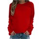 thumbnail image 1 of Qucoqpe - Sudadera informal de manga larga para mujer, cuello redondo, bonito jersey de color liso, tops holgados, ropa de otoño en liquidación, 1 of 5