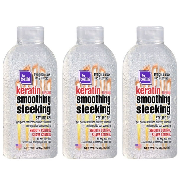 3 Pack La Bella Keratin Smoothing Sleeking Styling Gel 22 Oz Walmart Com Walmart Com