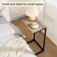 thumbnail image 3 of C Shaped End Tables Set of 2, Couch Side Tables that Slide Under, TV Trays for Living Room, Bedroom, Small Space, Sofa, Grey HET02BGY, 3 of 8