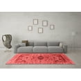 thumbnail image 3 of Ahgly Company Indoor Round Oriental Red Industrial Area Rugs, 8' Round, 3 of 4