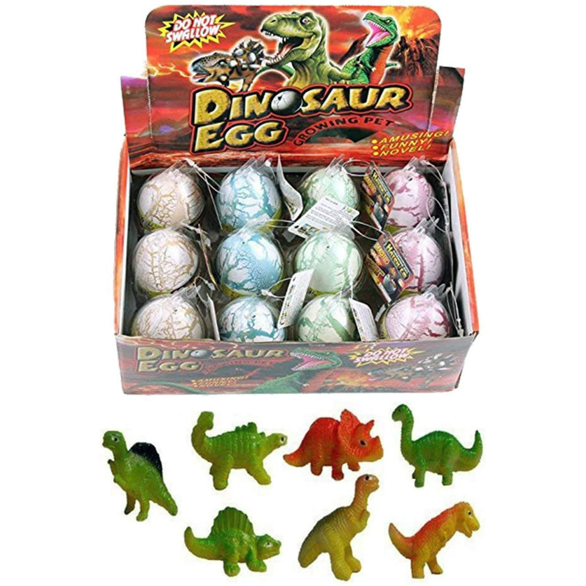 HHHC Lot de 12 œufs de dinosaure à couver, œuf de dinosaure magique qui  grandit dans l'eau, œuf de dinosaure de Pâques, jouets cadeaux pour  enfants, fournitures de fête, blanc 