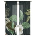 thumbnail image 3 of Plant Small White Flowers Tulle Curtains for Living Room Bedroom ration Transparent Chiffon Sheer Voile Window Curtain, 3 of 7