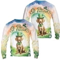 thumbnail image 3 of Happy St. Patrick’s Day Vizsla with Green Hat Shamrocks Rainbow All Over Print 3D Sweatshirt Unisex Merch Vizslas Dog Lover Gifts Idea - 03007, 3 of 6
