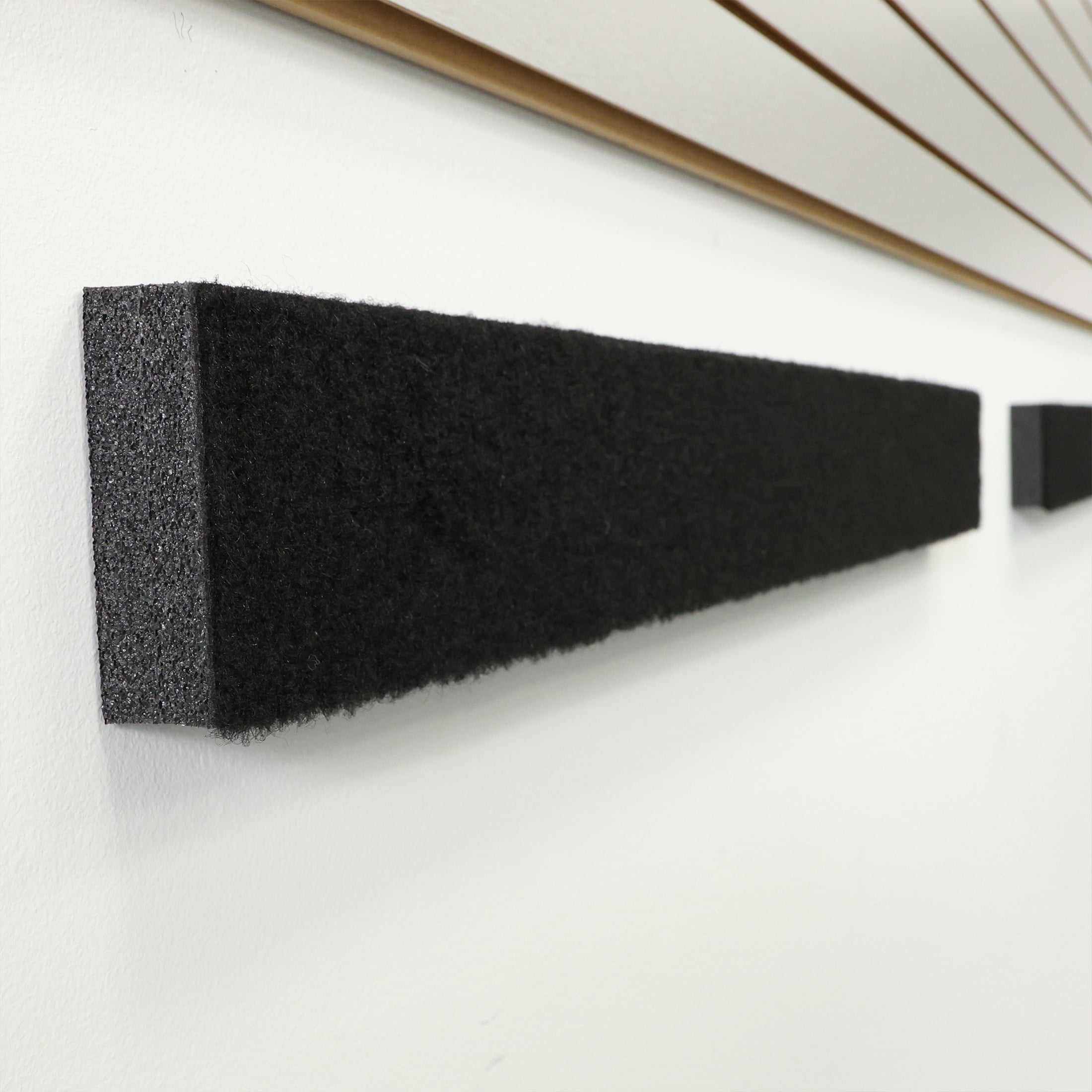 G-Floor Garage Wall Car Door Protector 1.375" Thick with Adhesive Strip Black 2 Pack 36" x 4"