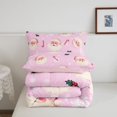thumbnail image 5 of Manfei Vintage Xmas Pink Christmas Full Size Comforter Sets,Winter Holiday Bedding Comforter Set,Pink Reversible,3-Piece,1 Comforter and 2 Pillowcases, 5 of 7