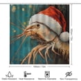 thumbnail image 2 of Shrimp Wearing A Santa Hat Print 4 Pcs Shower Curtain Sets Shower Curtain Set with Rugs Funny Cartoon Shrimp Waterproof Fabric Bath Curtains for Bathtub Decor, 2 of 8