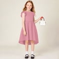 thumbnail image 4 of Edvintorg Dresses for Girls Summer Fashion Flying Sleeve High Low formal Dresses for Wedding Party 5-14 Years Teenage Girls' Clothing, 4 of 7