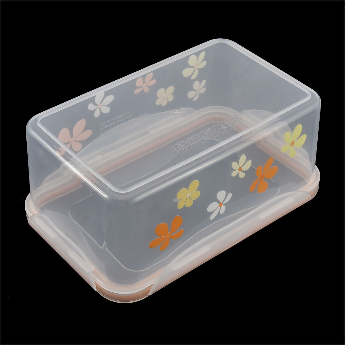Kitchenware Plastic Floral Pattern Food Storage Box Container Case