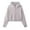 Light Gray, variant on EDFBUYKRS Female Long Sleeve Hoodie Winter Heavyweight Cropped Zip up Hooded Sweatshirt High Neck Pullover Casual Streetwear Top for Women S
