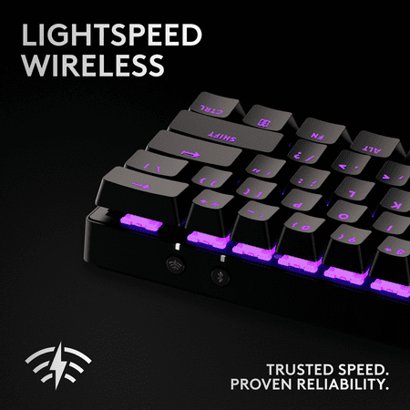 Logitech - PRO X 60 LIGHTSPEED TKL 60% Wireless Mechanical GX Optical Tactile Switch Gaming Keyboard with LIGHTSYNC RGB - Black