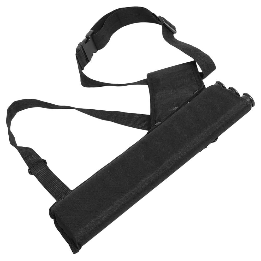 Archery Arrow Back Quiver Shoulder Bag 3 Tube Arrow Holder Adjustable Belt Strap 