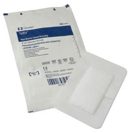 Kendall Telfa Plus Barrier Island Composite Border Dressing, Sterile, Soft Non-Woven Backing, Non-Adherent 6" X 10"