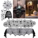 thumbnail image 4 of Mantel Decorativo Likrtyny Encaje Con Telaraña Y Calavera Halloween Bufanda Negra Suministros para Fiestas, 4 of 9