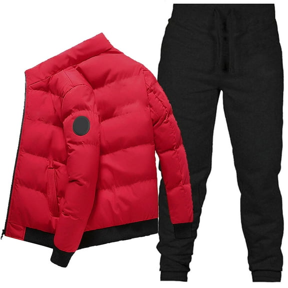 2 Piece Men's Pullover Hoodies Sweatshirt Tracksuit Active Sweatsuit Fleece Zip Hoodie Sweatshirt Jogger Sweatpants Solid Fashion Warm