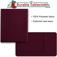 thumbnail image 3 of Burgundy Tablecloth for Rectangle Tables - Waterproof and Spillproof Washable Fabric Table Cloth for Dining Room Kitchen Party, 60 x 120 Inch, 3 of 6