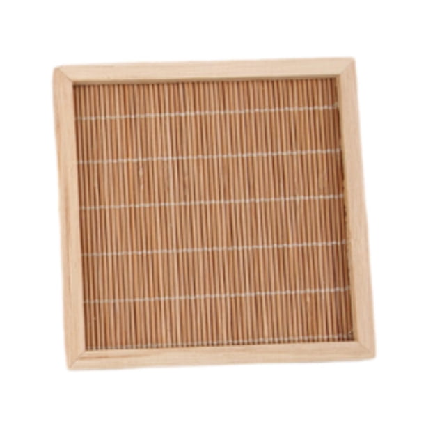Esterilla refrescante para jaulas de animales pequeños, accesorios de bambú, regalos cómodos de verano para mascotas. 10.5cmx10.5cm