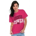 thumbnail image 3 of Pink Power Breast Cancer Awareness Women's Plus Size Graphic Tee Brisco Brands 2X, 3 of 5