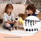 thumbnail image 4 of Bewildely 400 Uds. Ojos de muñeca abundantes piezas de muñecos de peluche de fantasía multifunción ligereza para accesorios de peluche Navidad Muñecas y casas de muñecas Negro  400 piezas Bewildely FN011478-01, 4 of 6