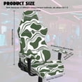 thumbnail image 2 of SCRAWLGOD Cow Print Green White 4 Pieces Gaming Chair Slipcover with Armrest Covers Stretchy Rotating Gaming Chair Protector Soft Office Desk Chair Cover Cat Scratch Proof, 2 of 7