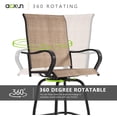 thumbnail image 2 of Aoxun Outdoor Swivel Bar Stools Outdoor Patio Bar Set, Patio Furniture Set, Set of 4, 2 of 7
