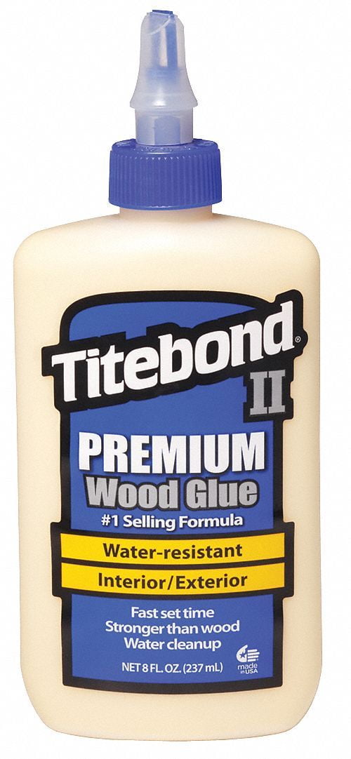 Titebond Wood Glue, Premium, 8.00 oz. Bottle, Honey Cream, 1 EA 5003