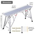 thumbnail image 5 of Work Platform Adjustable Folding Scaffolding Portable Step Ladder Height Drywall  Heavy Duty Load Capacity 800Lbs for RV Cleaning Painting Car Washing Decorating, 5 of 9