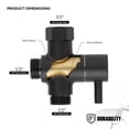 thumbnail image 3 of Brass Shower Arm Diverter for Fixed Shower Head with 2-Way Diverter, Matte Black Finish, 3 of 4