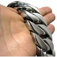 thumbnail image 5 of Mens Huge Chain 316L Stainless Steel 30 MM Wide Chunky Cuban Link 28" inch x 30MM Big Necklace, 5 of 6