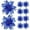 Royal Blue, variant on Dalrosia 12PCS Glitter Christmas Poinsettia Flowers with Clips, 5.7" Poinsettias Artificial Flowers for Christmas Tree Wreaths Garland Decoration