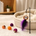 thumbnail image 7 of Halloween Cat Toys Set with Collapsible Tunnel and Feather Wand, 12-Piece Bundle, Orange and Black Spooky Design, for Indoor Cats, Complete Play Kit, 7 of 7