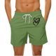 thumbnail image 5 of Mens Casual Pantalones Cortos en Forma de Corazón Impreso Cordón Bolsillo Playa, Poliéster Spandex para Primavera Verano Al Aire Libre Y Diario, 5 of 8