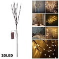 thumbnail image 4 of Lámpara de camino con forma de rama de iluminación marrón, bombilla blanca cálida de 60 LED, adecuada para exteriores e interiores, 4 of 5
