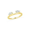 thumbnail image 1 of FB Jewels 14kt Yellow Gold Womens Baguette Diamond Ring Guard Wrap Solitaire Enhancer 1/5 Cttw, 1 of 1
