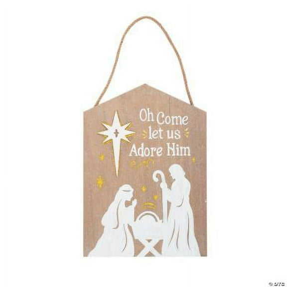 Oh Come Let Us Adore Him Wall Sign, Christmas, Home Decor, 1 Piece