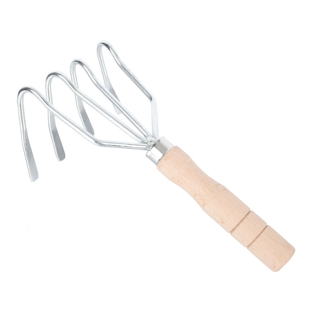 Miangastore Garden Rake with Ergonomic Wood Handle Durable Steel Cultivation Tool for Gardening 1Pc Assorted Color