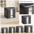thumbnail image 7 of Large Storage Bags with Zipper, Heavy Duty Moving Bags, Storage Bins with Lids – Clothes Organizers and Storage Visible Window Fabric Organizer for Closet Bedding Bedroom Dormitory Moving Ues, 7 of 7