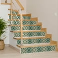 thumbnail image 4 of Mi Alma Beige Dark Green Vintage Flower Peel & Stick Vinyl Backsplash Tiles 5x5, 24 pcs, 4 of 14