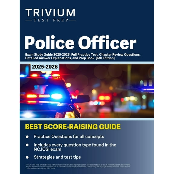 Police Officer Exam Study Guide 2025-2026, (Paperback)