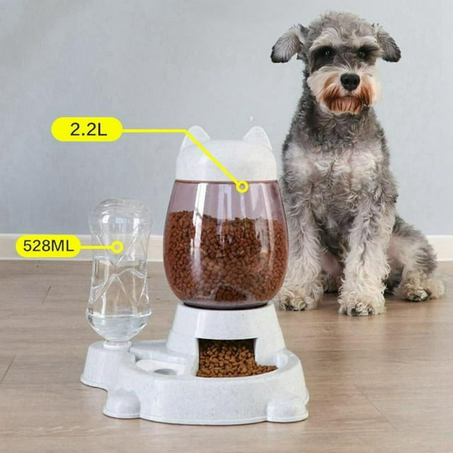 Distributeur Automatique de Nourriture pour Chat, Bol de Nourriture pour Chat, Abreuvoir pour Animaux, Empêche de Renverser le Bol pour Animaux, Reconstitue la Nourriture pour Animaux, Bouteille Gravité Automatique, Bol, Support de Plat