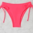 thumbnail image 4 of Bathing Suit for Women Halter Ring Linked Tie Side Bikini Sets Two Piece Swimsuit (Pink,M), 4 of 6