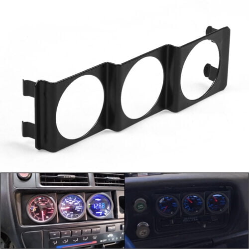 Car Triple 2'' 52mm Gauge Holder Pod Panel Standard Stereo Radio Slot Single Din