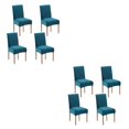 thumbnail image 4 of Inteprter 2 paquetes/lote de fundas ajustadas para sillas de comedor-textura de gama alta para bodas, elástica lavable a máquina Type9 NO9, 4 of 6