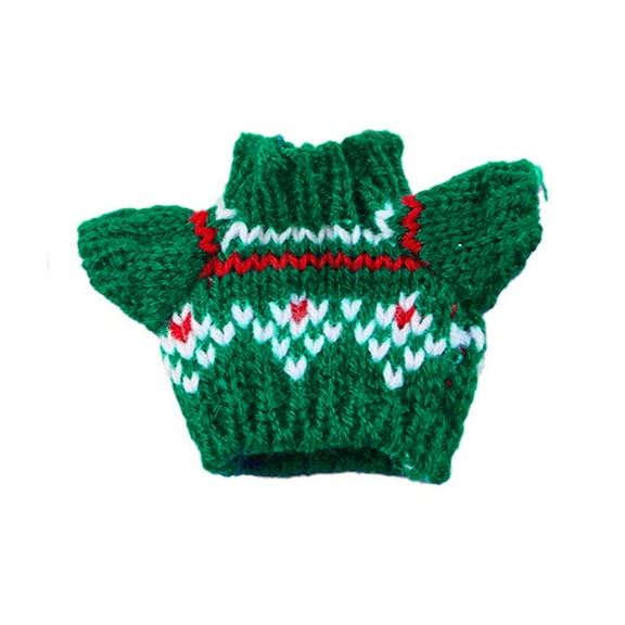 Christmas Sweater for Hamster - Cute Warm Knit Outfit for Hamsters, Golden Hamsters, Soft Cozy Party for Holiday & Outdoor Wear Winter Pet Sweater for Small Animals,Green