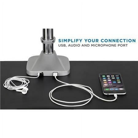 Mount-It! - Triple Monitor Desk Mount - Silver