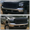 thumbnail image 3 of Spec-D Tuning Jet Black LED Halo Projector Headlights Compatible with 1999-2004 Ford F250 / F350 / F450 / F550 Super Duty, 2000-2004 Ford Excursion US, Left + Right Pair Headlamps Assembly, 3 of 6