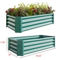 thumbnail image 6 of Fangsheng Rectangle 4x2x1 FT Galvanized Raised Garden Bed Kit, Large Metal Planter Box for Outdoor Gardening, 12" Garden Bed for Vegetables Flower Herb(Green), 6 of 7