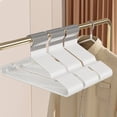 thumbnail image 4 of Heavy Duty Clothes Hanger Set, Non Slip Hangers with Steel Core for Shirts, Coats, Jackets, Trousers and Dresses, Space Saving Wardrobe Organization and Storage, 5 Pack, 4 of 6